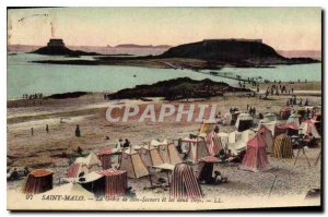 Postcard Old Saint Malo Bon Secours and the two Beys