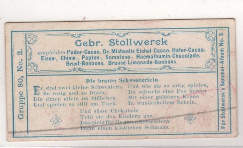 German - Stollwerck Brothers Chocolate, Series 90 Complete, #1-6 Ships