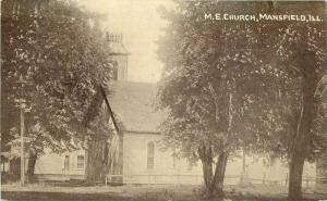 C-1910 RPPC Photo Postcard ME Church Marshfield Illinois 479