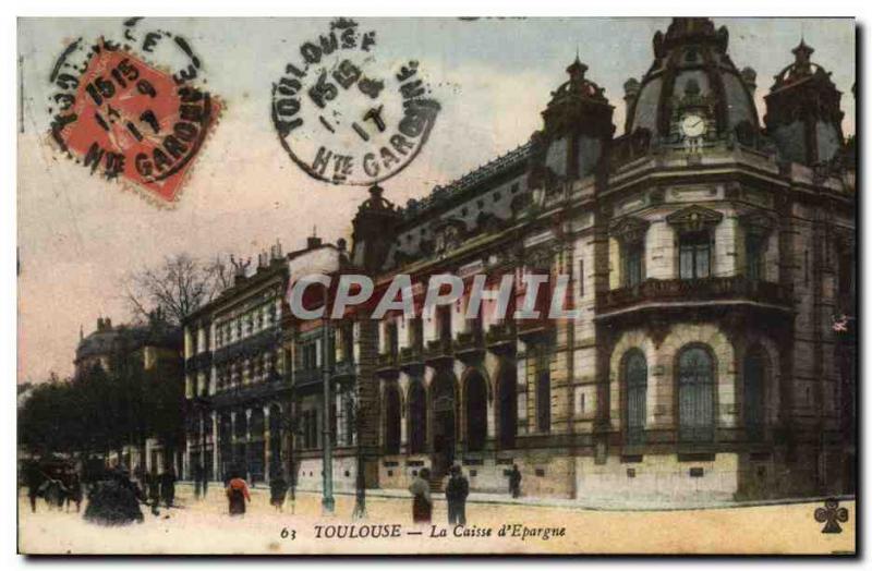 Old Postcard Bank Caisse d & # 39Epargne Toulouse