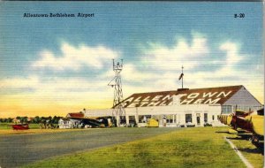 PA, Pennsylvania ALLENTOWN-BETHLEHEM AIRPORT  Lehigh County  AVIATION Postcard