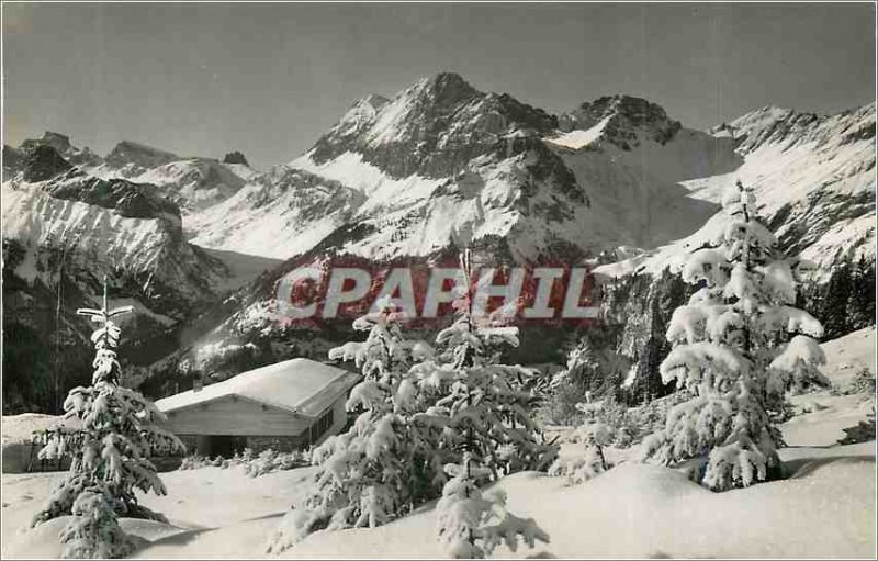 Postcard Modern der Bergstation Sesselbahn Wildstrubel Kandersteg OeschinenBo...