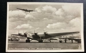 Mint Germany Real Picture Postcard Early Aviation Junker Hindenburg