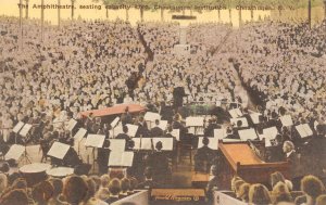 Amphitheatre, Chautauqua Institute, New York 1920s Hand-Colored Vintage Postcard