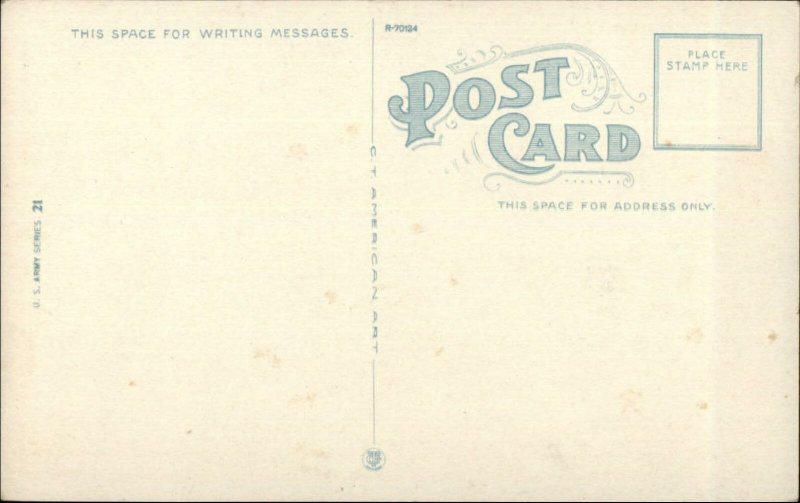 Harley Davidson Motorcycle Armored Sidecar Machine Gun US Army Postcard