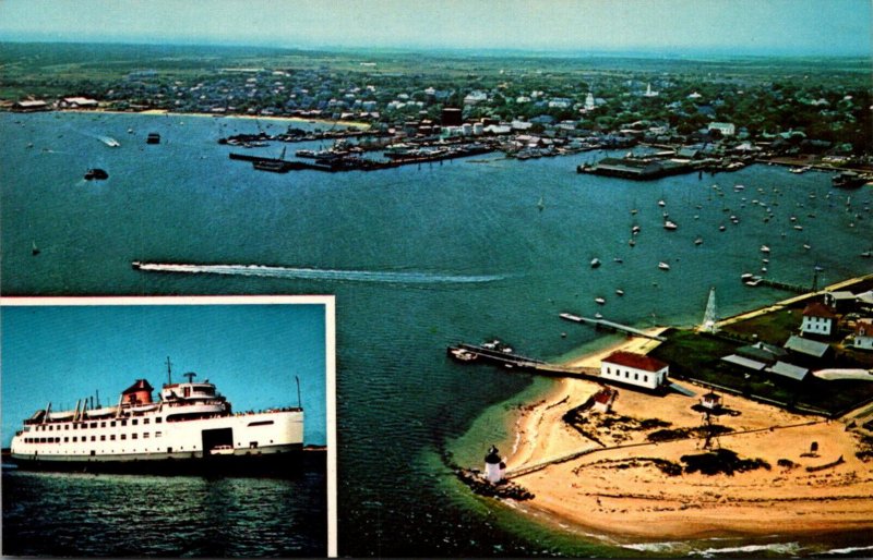 Massachusetts Natucket Island Aerial View Brant Point and Harbor