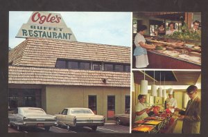 GATLINBURG TENNESSEE OGLE'S BUFFET RESTAURANT VINTAGE ADVERTISING POSTCARD