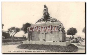 Old Postcard Biarritz Memorial of the Great War