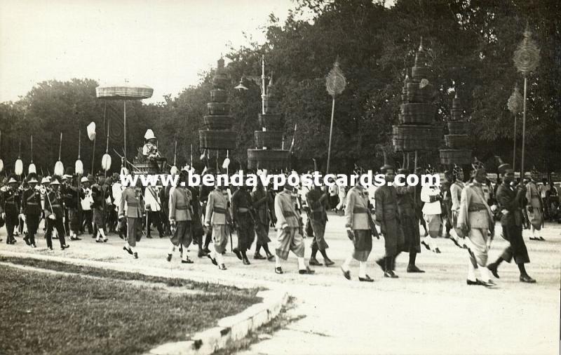 siam thailand, King Rama VII Prajadhipok during Crowning Procession (1925) RPPC