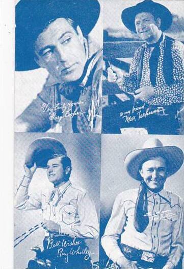 Cowboy Arcade Card Gary Cooper Max Terhume Ray Whitlet & Tex Ritter