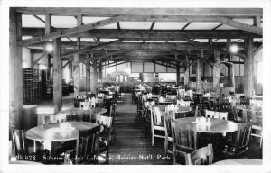 Rainier National Park Sunrise Lodge Cafeteria Real Photo Postcard J47198