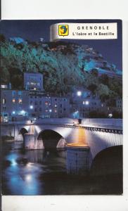 BF31139 grenoble la nuit illumination du pont marius gd  france front/back image