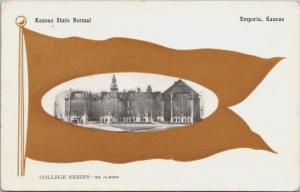 Kansas State Normal School Emporia Kansas KS College Series Postcard E14