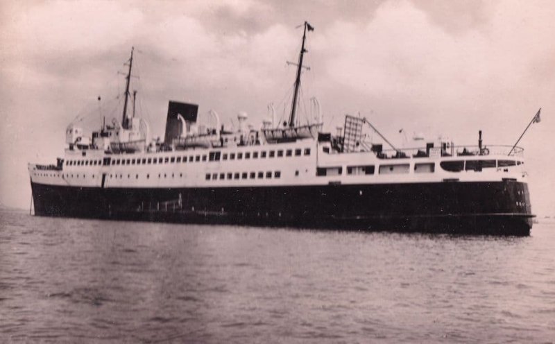 SS Falaise Ship in Dinard French Real Photo Postcard