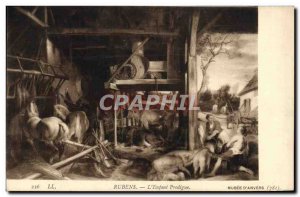 Old Postcard Rubens L & # 39Enfant Prodigal Musee d & # 39Anvers