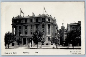 Santiago Chile Postcard Building of Union Club Santiago c1910 RPPC Photo