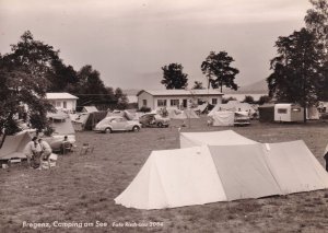 Bregenz Austria Caravan & Camping Site Real Photo Postcard