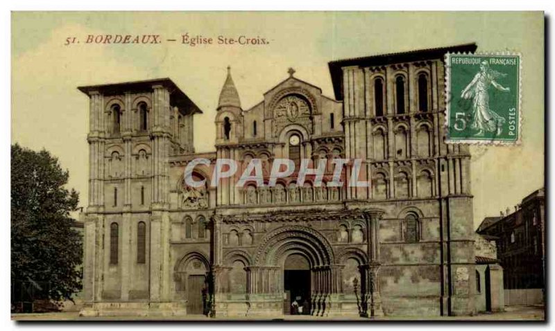 Bordeaux - L & # 39Eglise Holy Cross - Old Postcard