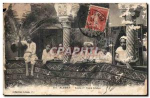 Algeria Old Postcard Scenes and Types of School Arabic carpet