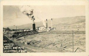 Postcard Idaho Lewiston World's Largest White Pine Hill Logging Lumber 23-2381