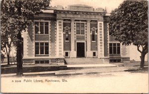 Postcard Public Library in Manitowoc, Wisconsin