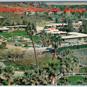 c1960s Palm Springs, Cali Greetings Tennis Club Oasis in Desert Resort PC A237