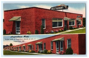 Motel Restaurant Hagerstown MD Maryland Postcard (CP15)