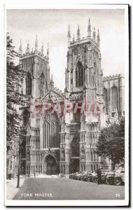 Postcard Old duplex Interior York Minster