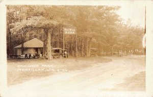 Real Photo Postcard Oakwood Park in Merrillan, Wisconsin~125208