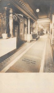 Real Photo Postcard Entrance to Lobby Stratford Hotel in Chicago Illinois~119344