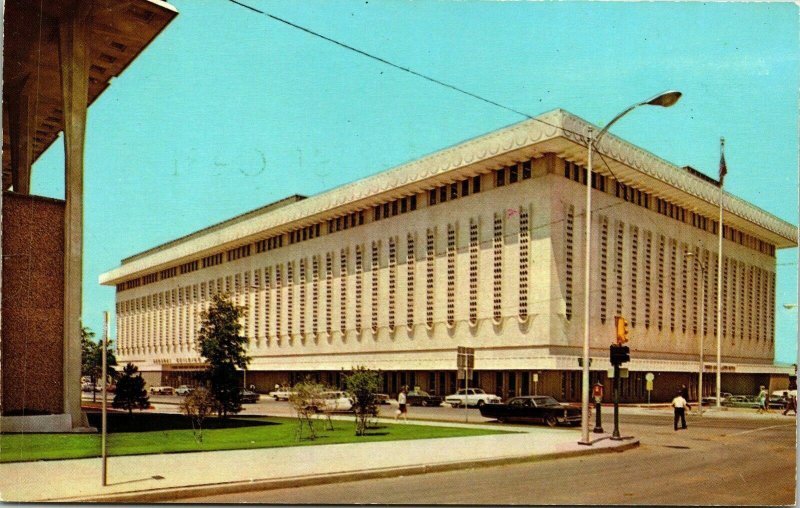 Federal Building US Post Office Tulsa Oklahoma OK Postcard Curteich VTG UNP 