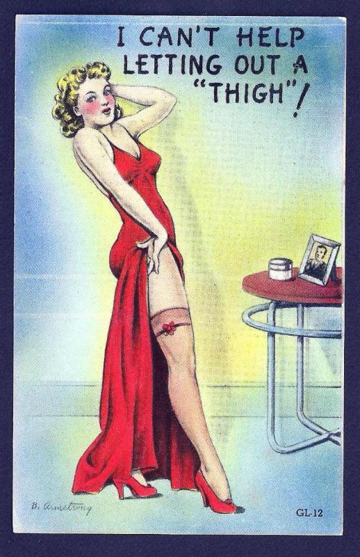 'I Can't Help Letting Out a Thigh' Armstrong unused c1940's