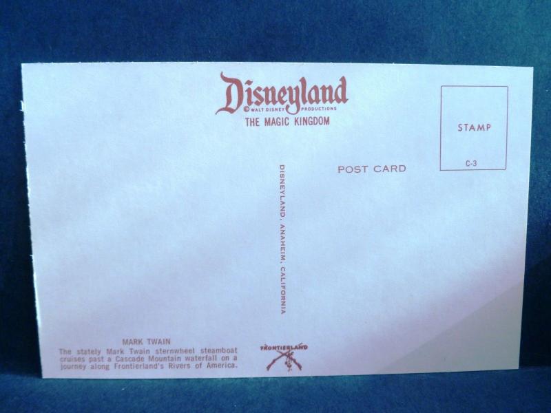 Postcard CA Disneyland Mark Twain Paddleboat #2