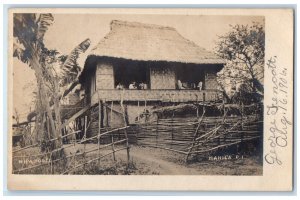 1906 George Fencott Nipa House Manila Philippines  RPPC Photo Postcard 