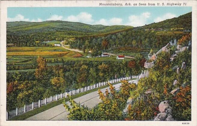 Arkansas Mountainburg Seen From U S Highway 71 1941 Curteich