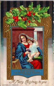 Merry Christmas With Mary and Child Winsch