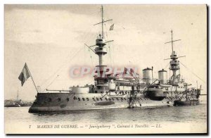 Old Postcard Boat Jaureguiberry Breastplate has turrets