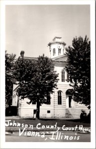 Real Photo Postcard Johnson County Courthouse in Vienna, Illinois