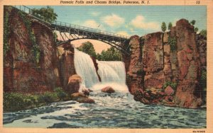Vintage Postcard 1945 Passaic and Chasm Bridge Paterson NJ New Jersey