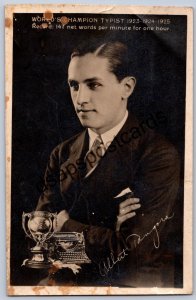K50/ Non-Postcard Advertising World Champion Typist '24 Photo Oberlin Ohio 352