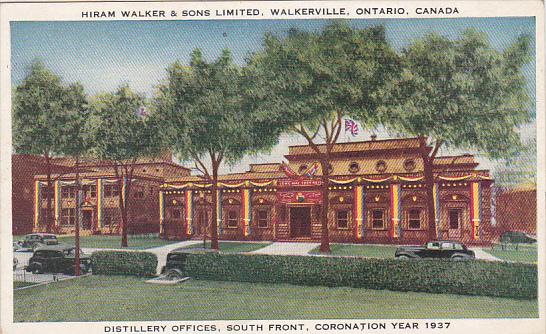 Canada Hiram Walker & Sons Distillery Offices Walkerville Ontario