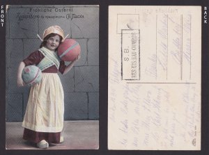 GERMANY 1915, Postcard, Fieldpost to Battenberg, Happy Easter, WWI