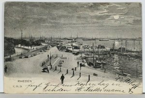 Rheden Netherlands Harbor Port Dock c1901 Hannover Charlottenburg Postcard K18