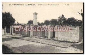 Old Postcard Champigny sur Marne The Wurtemburgers Monument