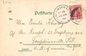 Frohliche Weihnachten Hold to Light 1907 writing on front