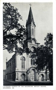 USA Lutheran Church Of The Ascension Wright Square Savannah Postcard 07.29