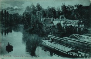 CPA MONPONT - Vue prise sur le Pont au clair de lune (115776)