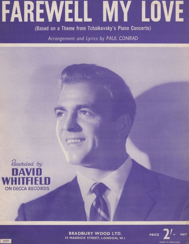 Farewell My Love David Whitfield Sheet Music