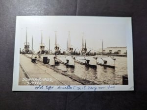 Mint USA Naval Submarine RPPC Postcard US Navy S Type Subs