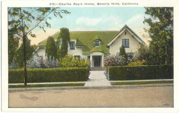 Charles Ray Home in Beverly Hills, California, CA, White Border